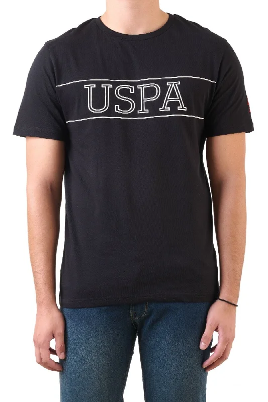 Men's smart - casual checkered t - shirts for semi - formal occasionsU.S. Polo Assn. Men's T-Shirt with USPA printed logo