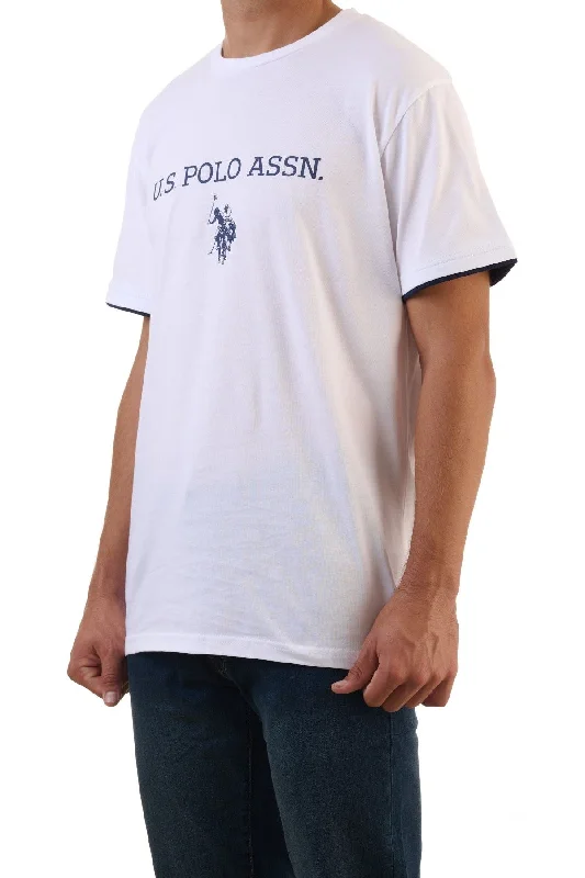 Men's eco - friendly recycled t - shirts for sustainable fashion choicesU.S. Polo Assn. Men's T-Shirt with USPA wording and logo