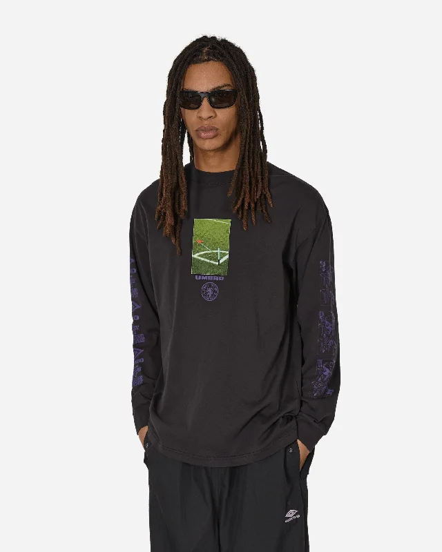 Men's slim - fit graphic t - shirts with vintage rock band printsGraphic Longsleeve T-Shirt Black
