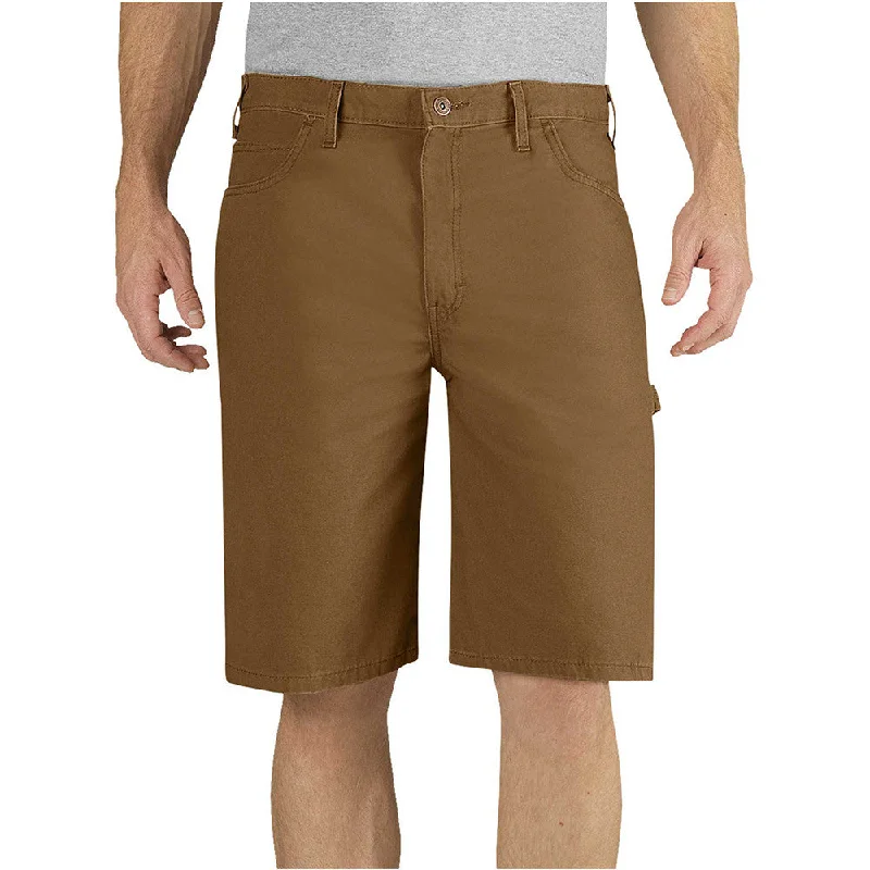 Men's floral print silk blend shorts for a unique night - out look   Dickies 11" Relaxed Fit Lightweight Duck Carpenter Work Short DX250 - Brown Duck
