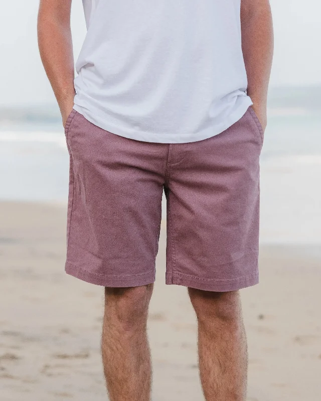 Men's drawstring casual linen shorts for a laid - back summer look 365 Organic Cotton Short - Grape