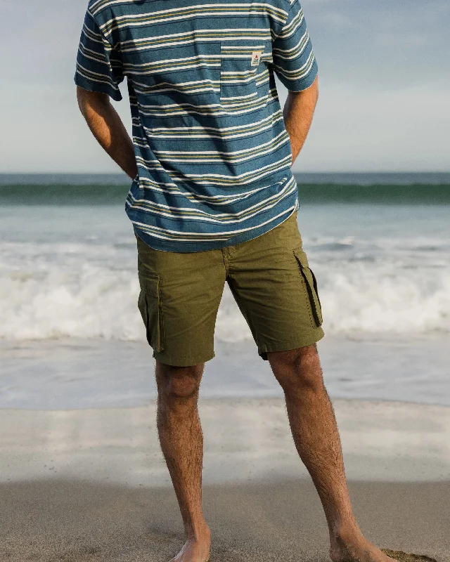 Men's button - fly denim work shorts for durability on the job   Adventurer Cargo Short - Khaki