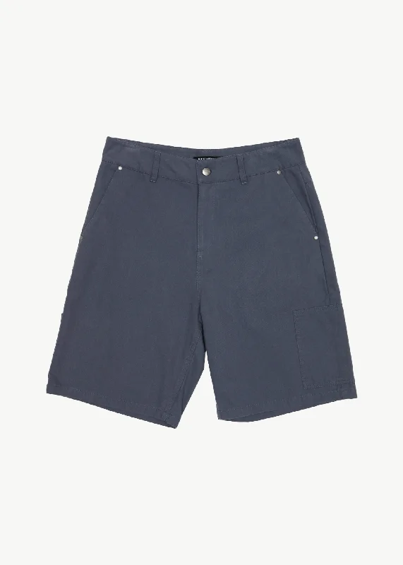 Men's moisture - wicking performance shorts for sweaty outdoor activities   AFENDS Mens Harper - Canvas Carpenter Short 20" - Marlin