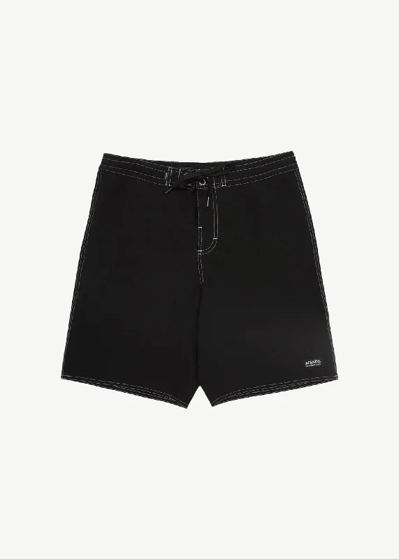 Men's zip - pocket canvas shorts for added functionality during travel   AFENDS Mens Surf Related - Fixed Waist Boardshorts 20" - Black