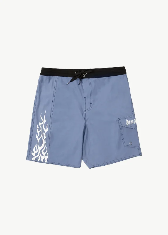 Men's pastel - colored cotton shorts for a spring - friendly outfit   AFENDS Mens Scorched - Surf Related Boardshorts 18 Inch - Marlin