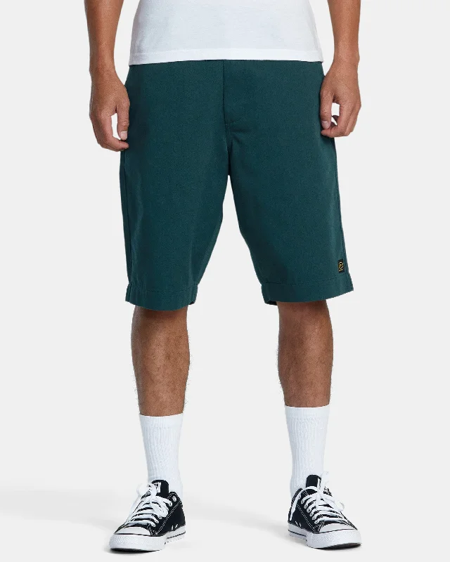 Men's elastic waistband lounge shorts for lazy weekends at home   Americana 22" Shorts - Hunter Green