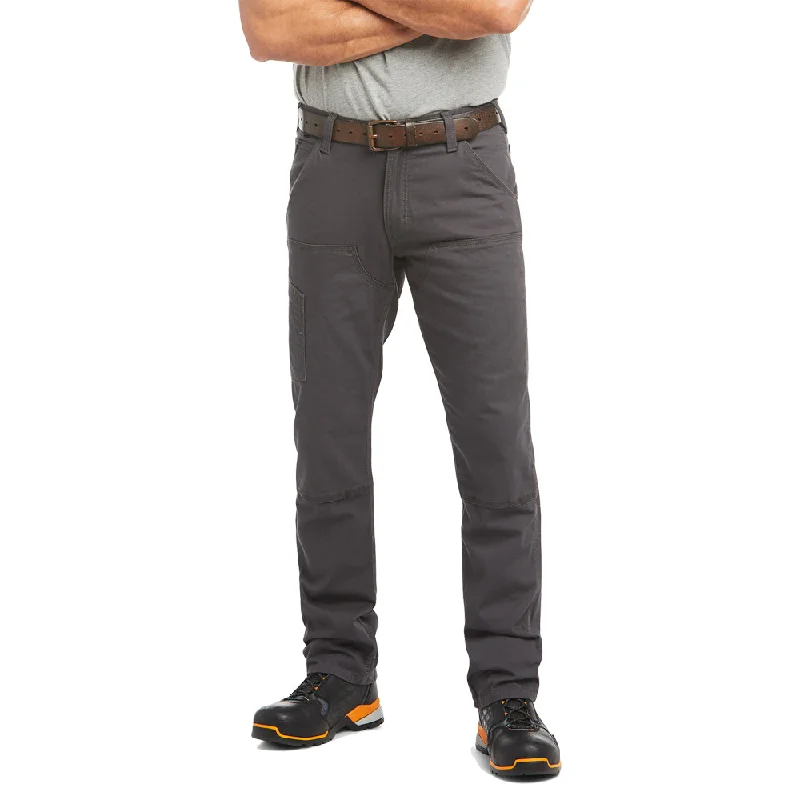 Men's checkered pattern wool shorts for a stylish winter layering option   Ariat Men's Rebar M4 DuraStretch Made Tough Double-Front Straight Leg Pant