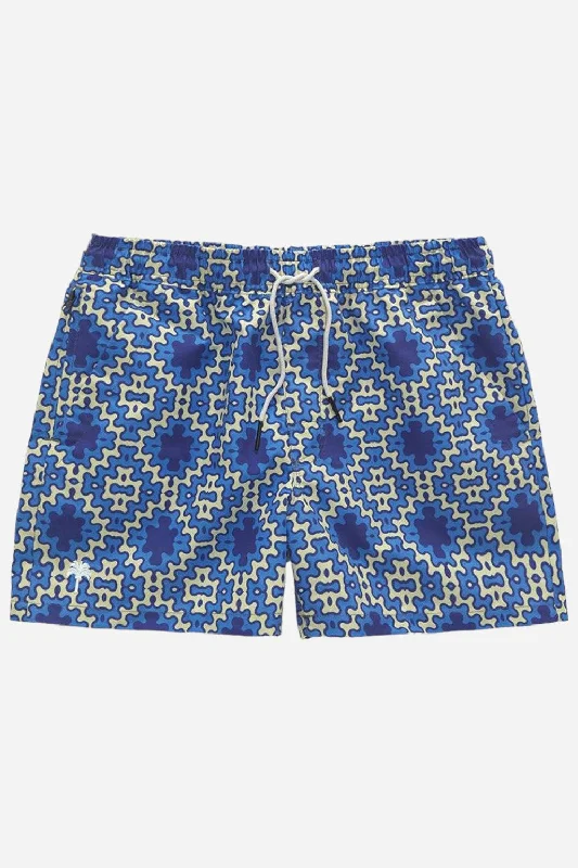 Men's button - fly denim work shorts for durability on the job   OAS Azul Swim Trunks