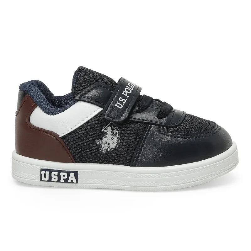 Men's two - tone stripe polo shirts with a preppy styleBÉBÉ / CHAUSSURE BLEU MARINE - 101346125