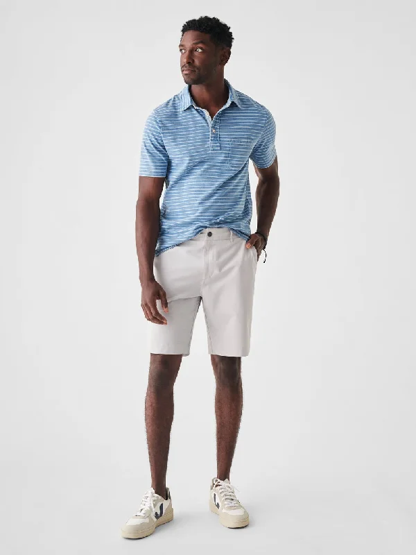 Men's pleated front twill shorts for a classic and sophisticated appearance   Faherty Belt Loop All Day™ Shorts 7'' in Stone