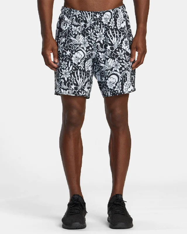Men's button - fly denim work shorts for durability on the job   Bert Krak Yogger Stretch 17" Technical Training Shorts - Bert Krak