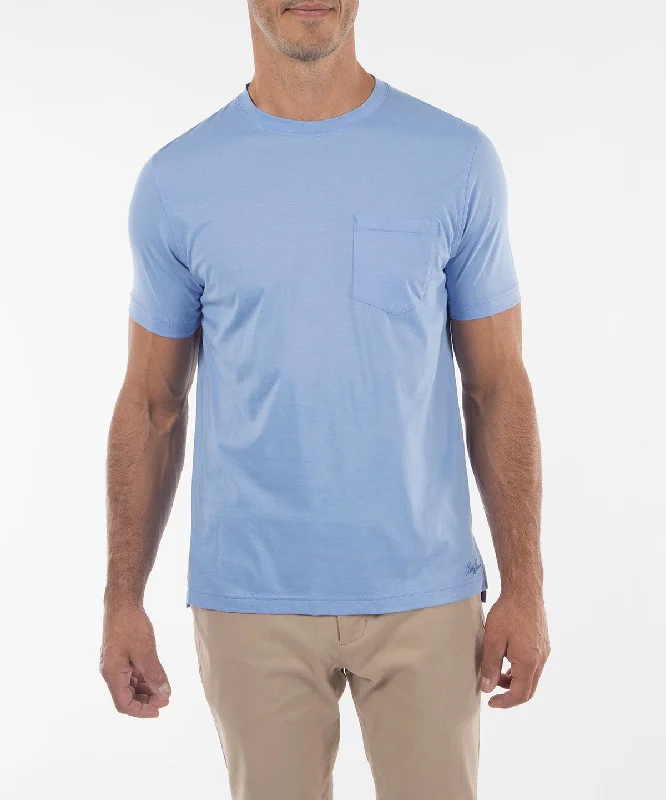 Men's plus size golf polo shirts in moisture wicking fabricUltra-Light Peruvian Cotton Short-Sleeve Crew Neck Tee