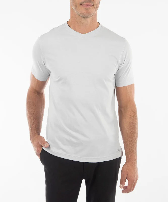 Men's quick - dry polo shirts for water sports activitiesUltra-Light Peruvian Cotton V-Neck Tee