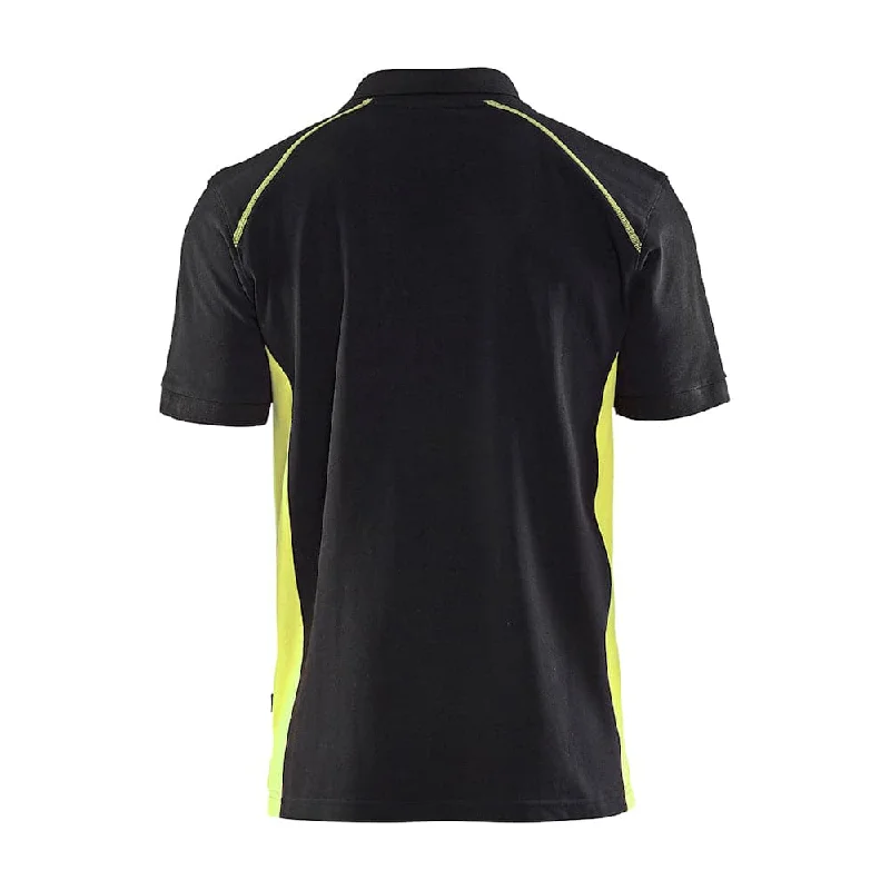 Men's reversible polo shirts with two different looksBlaklader 3324 Short Sleeve Polo Shirt Black / Hi-Vis Yellow