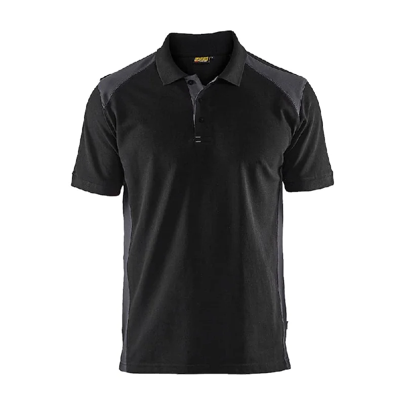 Men's reversible polo shirts with two different looksBlaklader 3324 Short Sleeve Polo Shirt Black / Mid Grey