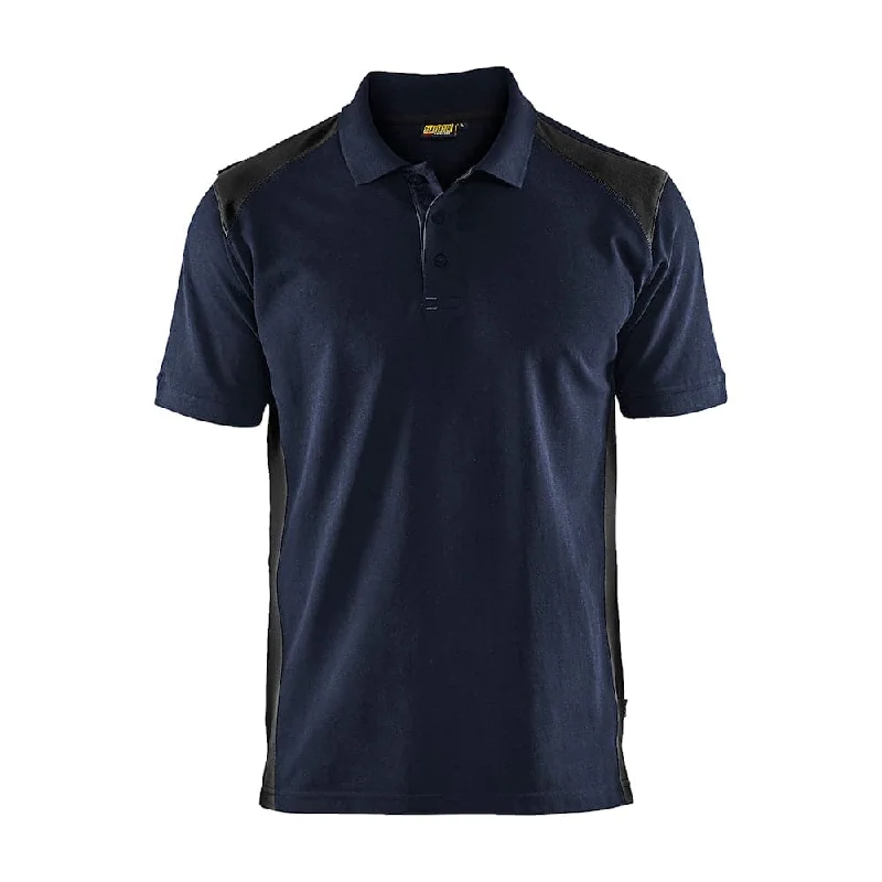 Men's lightweight performance polo shirts for tennis matchesBlaklader 3324 Short Sleeve Polo Shirt Dark Navy / Black