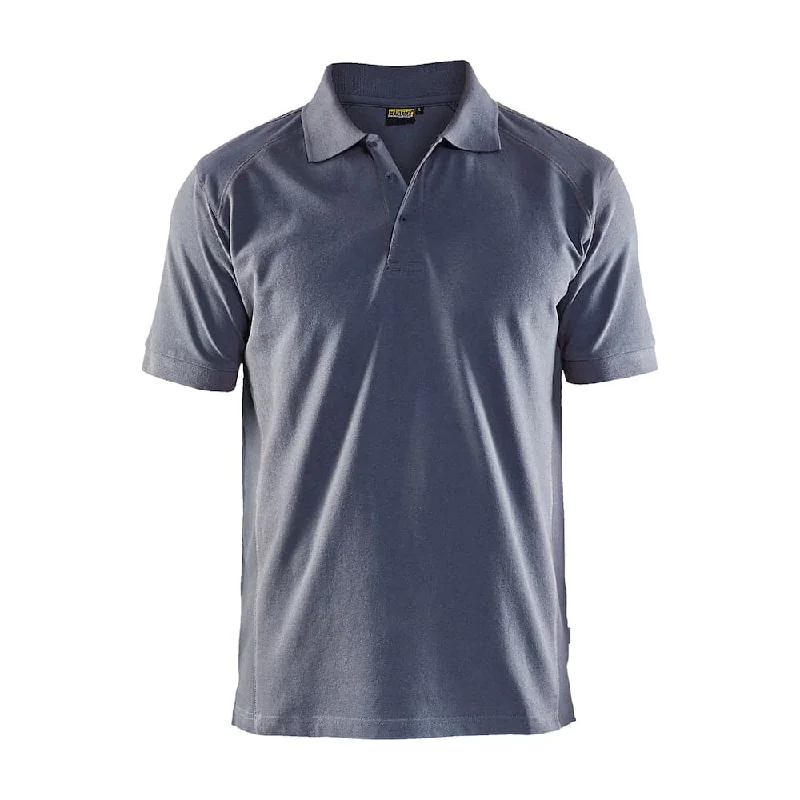 Men's ribbed cuffs and hem polo shirts for a textured lookBlaklader 3324 Short Sleeve Polo Shirt Grey