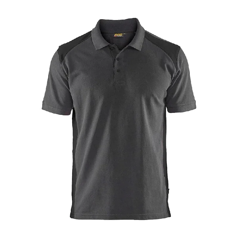 Men's budget - friendly basic polo shirts in multiple colorsBlaklader 3324 Short Sleeve Polo Shirt Mid Grey / Black