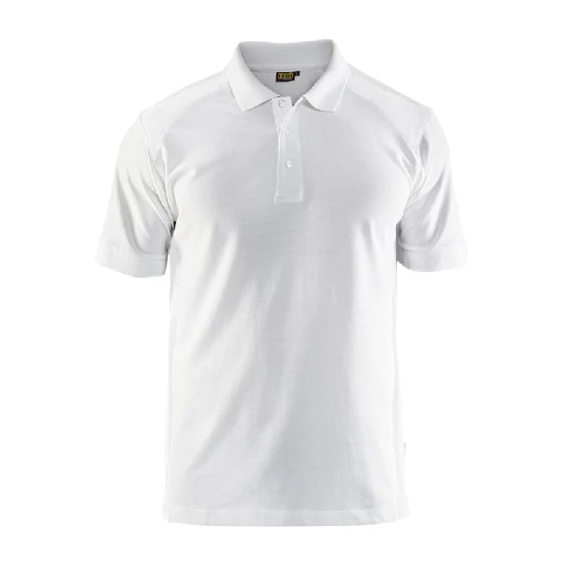 Men's vintage - inspired retro polo shirts with unique patternsBlaklader 3324 Short Sleeve Polo Shirt White