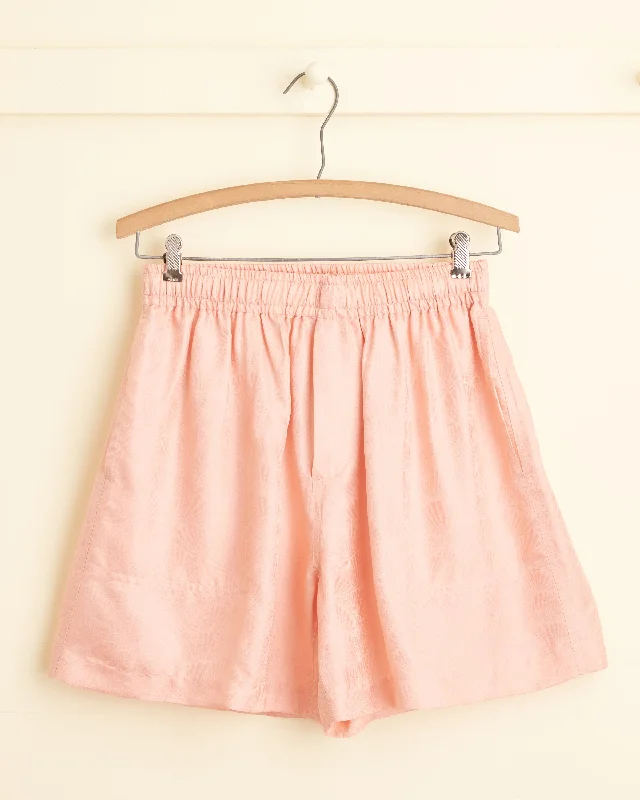 Men's button - fly denim work shorts for durability on the job   Blush Scallop Shorts