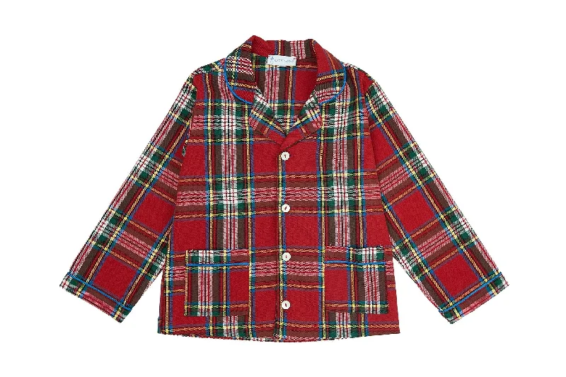 Men's camo print cargo shorts for outdoor adventures Unisex Pyjama - Red Tartan
