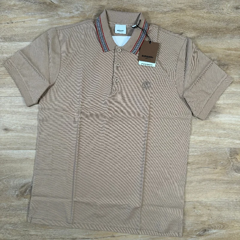 Men's long sleeve classic fit polo shirts with embroidered logosBurberry Pierson Polo Shirt in Arc Beige