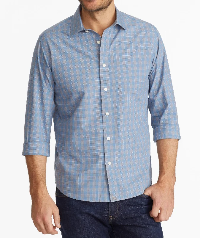 Men's jacquard woven polo shirts with intricate designsWrinkle-Free Buriano Shirt - FINAL SALE