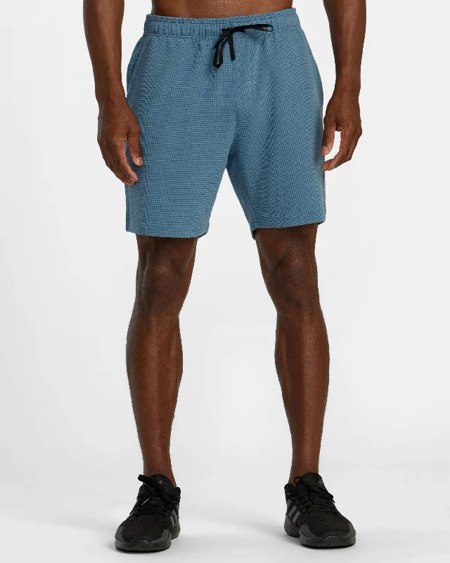 Men's ripped denim shorts for a trendy streetwear aesthetic   C-Able Waffle Knit Shorts - Glacier