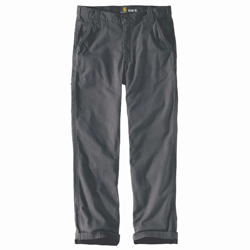 Men's side - stripe track shorts for a sporty running look   Carhartt Men's Rigby Flannel-Lined Dungaree_Gravel