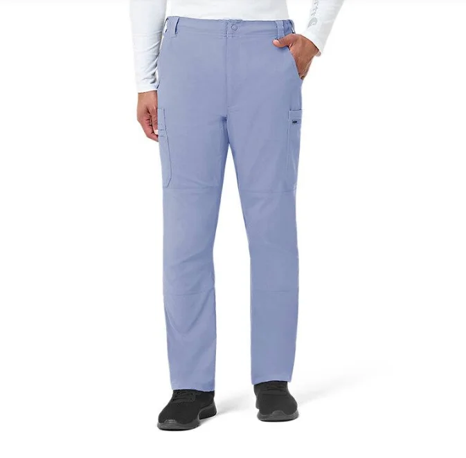 Men's high - waisted swim shorts with UPF protection for beach vacations   Carhartt Men's Rugged Flex® Peak Cargo Scrub Pant_Ceil Blue