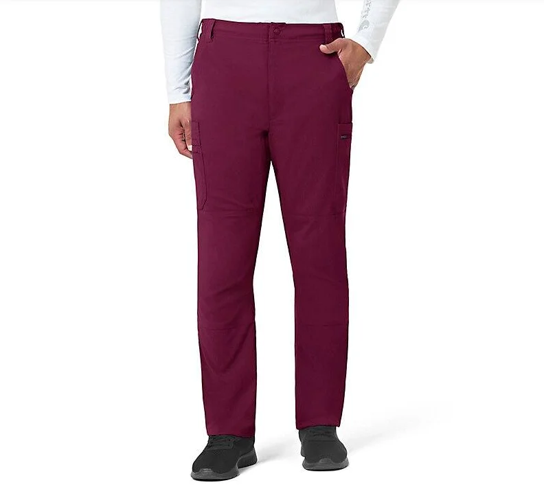 Men's zip - pocket canvas shorts for added functionality during travel   Carhartt Men's Rugged Flex® Peak Cargo Scrub Pant_Wine
