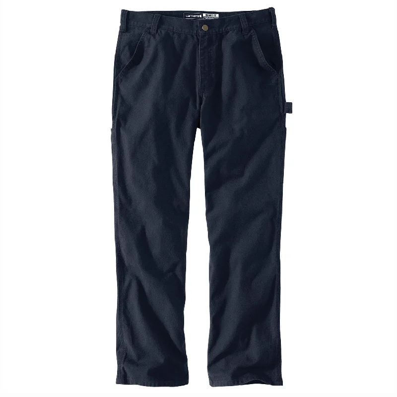Men's zip - pocket canvas shorts for added functionality during travel   Carhartt Men's Rugged Flex® Relaxed Fit Duck Dungaree_Navy