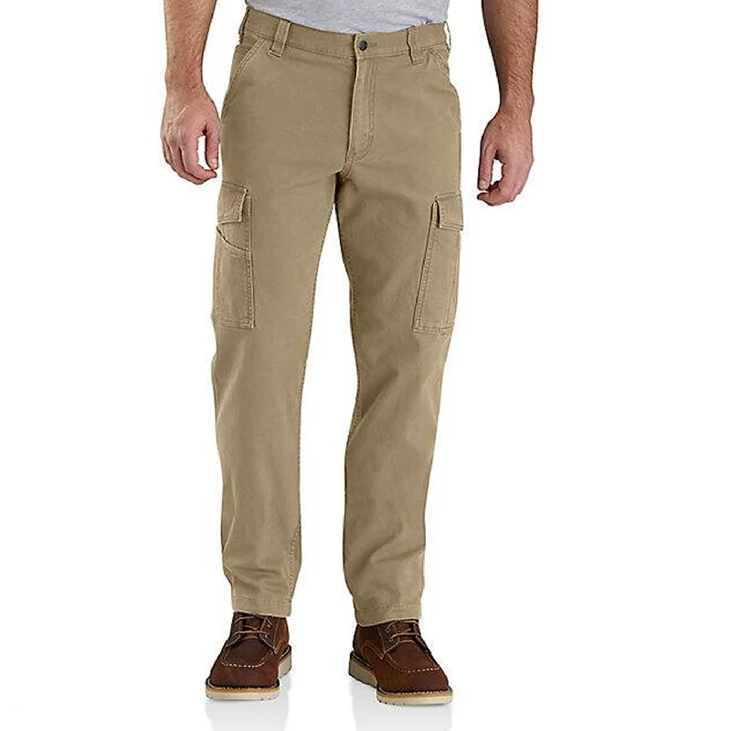 Men's pleated front twill shorts for a classic and sophisticated appearance   Carhartt Men's Rugged Flex® Fit Canvas Cargo Work Pant