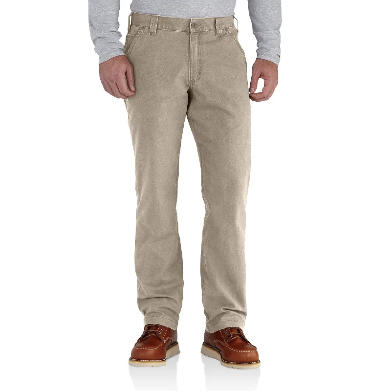 Men's checkered pattern wool shorts for a stylish winter layering option   Carhartt Men's Rugged Flex® Rigby Dungaree_Tan