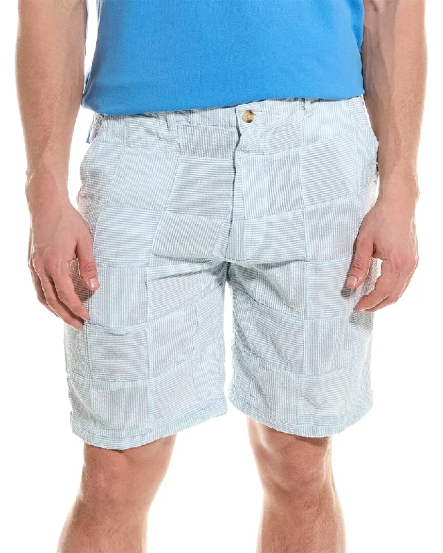 Men's neon - colored athletic shorts for high - visibility workouts   Castaway Cisco Seersucker Short