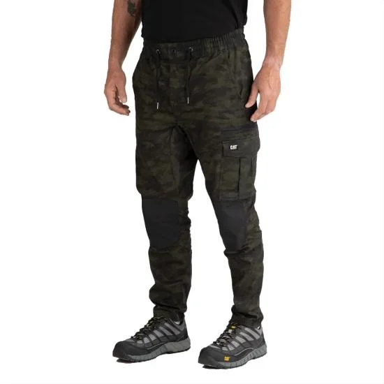 Men's flat - front chino shorts for semi - formal summer events   CAT Men's Dynamic Oxford Knee Slim Fit Pant
