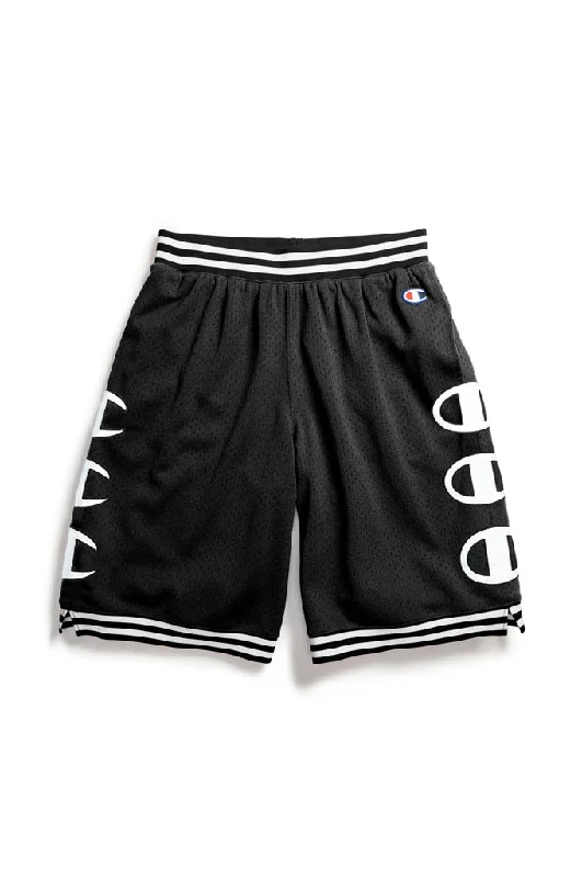 Men's side - stripe track shorts for a sporty running look   Champion Rec Mesh Short, Triple C Logos