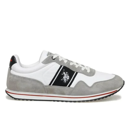 Men's two - tone stripe polo shirts with a preppy styleCHAUSSURE BASSEL BLANC-101340119