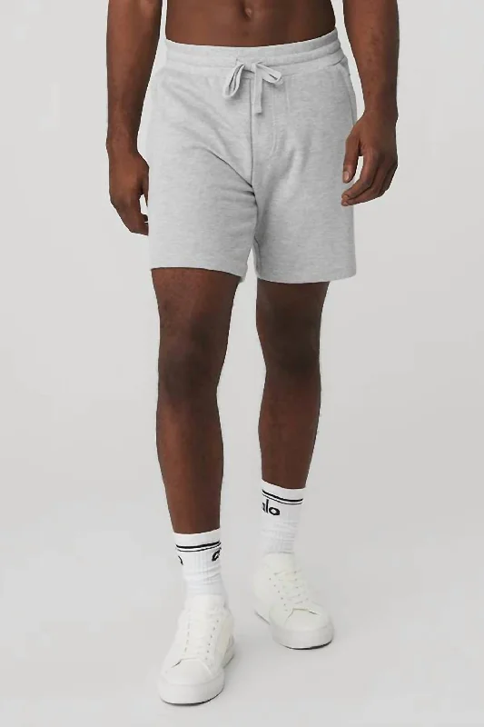 Men's pastel - colored cotton shorts for a spring - friendly outfit   Chill Short In Athletic Heather Grey