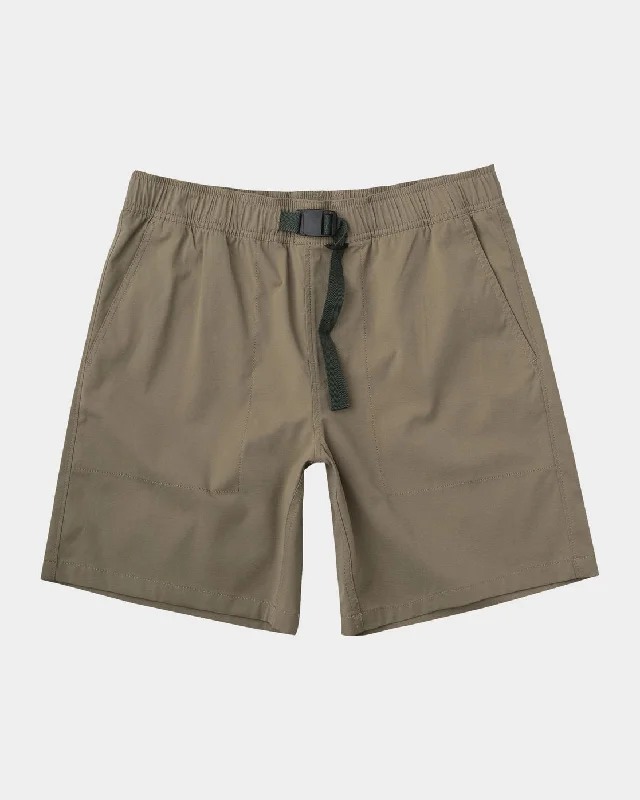 Men's floral print silk blend shorts for a unique night - out look   Civic 18" Hybrid Shorts - Dark Sand