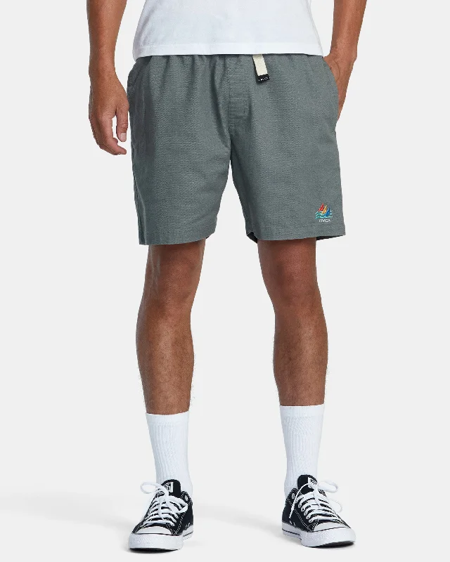 Men's plaid pattern wool blend shorts for a preppy fall style   Civic Range 18" Shorts - Sage Leaf