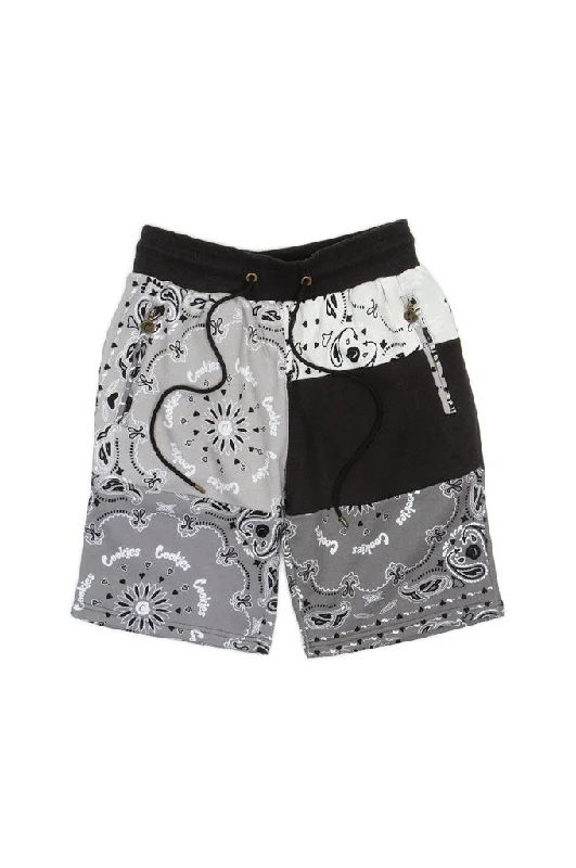 Men's checkered pattern wool shorts for a stylish winter layering option   Cookies Level Up Sweatshorts