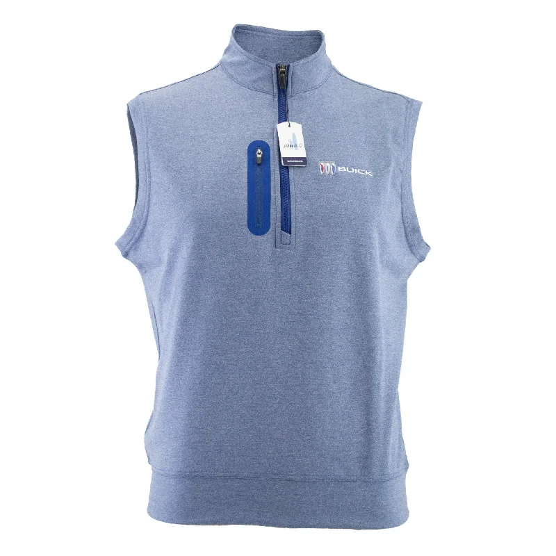 Men's formal - style silk blend polo shirts for special occasionsBuick Mens Johnnie-O Quarter Zip Vest
