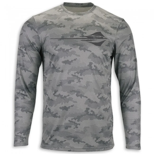 Men's antimicrobial polo shirts for odor - free daily wearC8 Stingray Camo Long Sleeve Tee