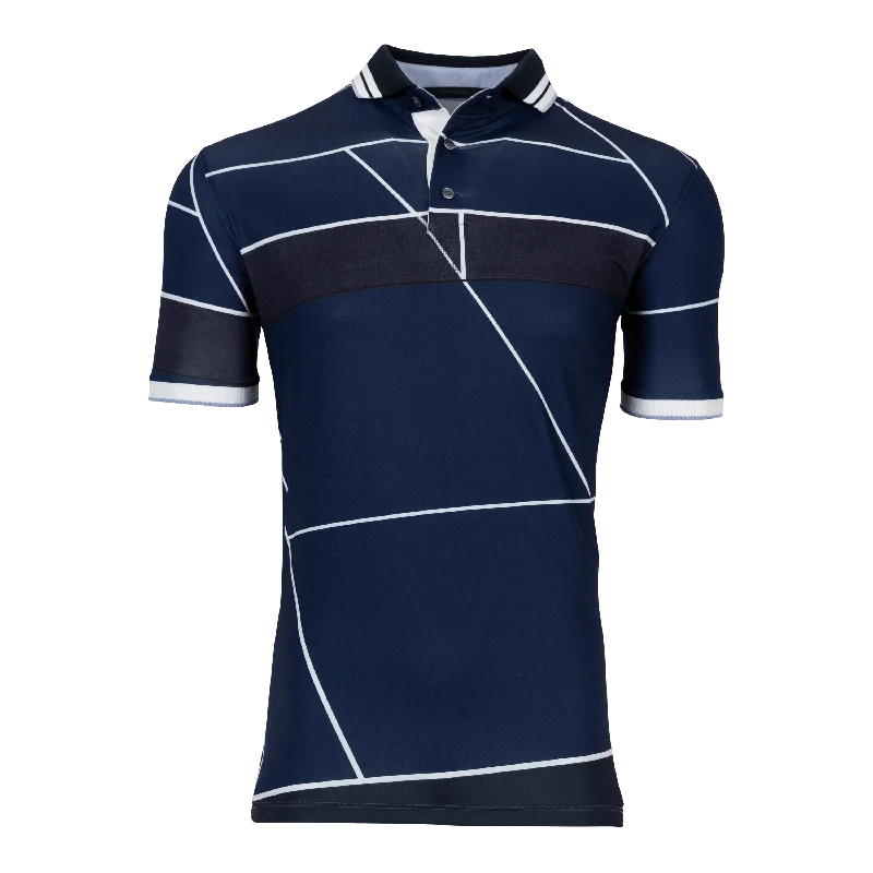 Men's high - collar polo shirts with a modern twistCourt Lines Polo