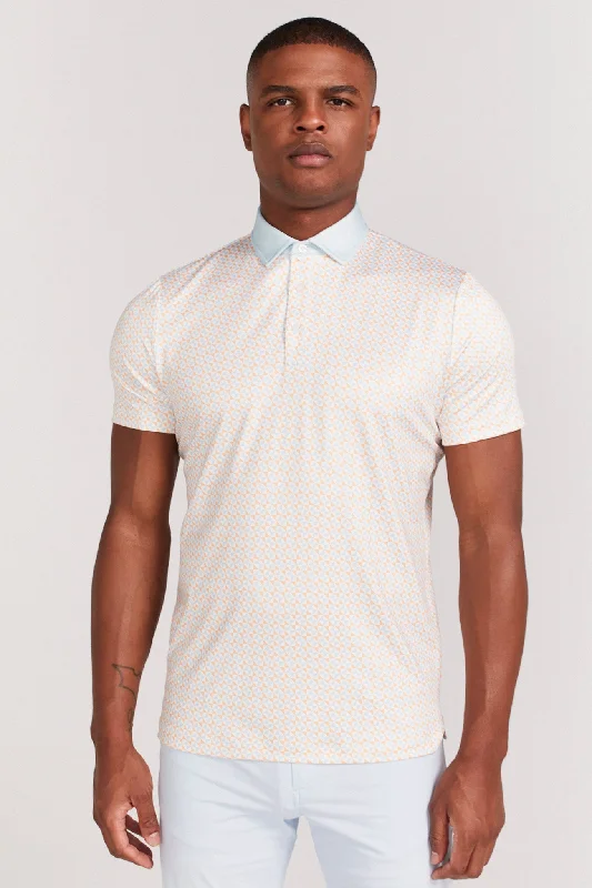 Men's button - down spread collar polo shirts for business casualCowley Polo in Breeze