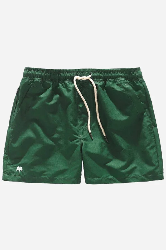 Men's pastel - colored cotton shorts for a spring - friendly outfit   OAS Dark Green Swim Trunks