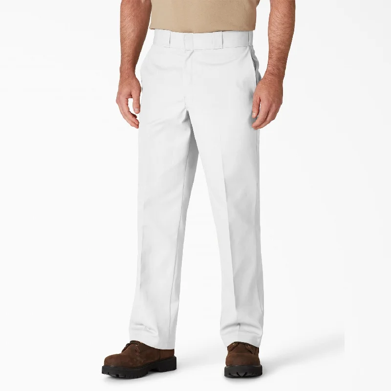 Men's pleated front twill shorts for a classic and sophisticated appearance   Dickies Men's Original 874® Work Pant_White