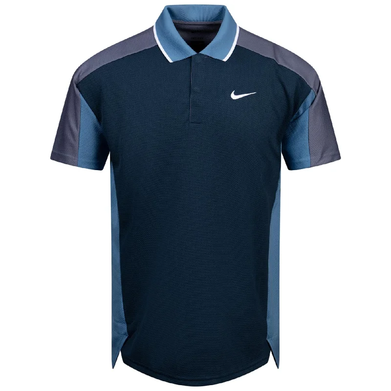 Men's long sleeve classic fit polo shirts with embroidered logosDri-FIT NGC Polo Armory Navy/Light Carbon/White - AW24