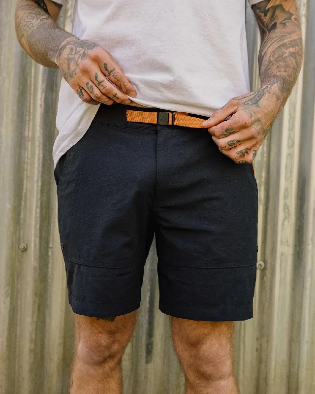 Men's checkered pattern wool shorts for a stylish winter layering option   Drift All Purpose Short - True Black